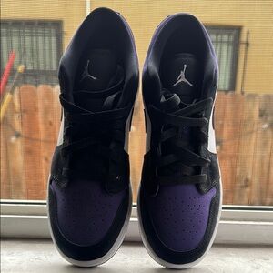 Jordan Black and Purple Sneakers